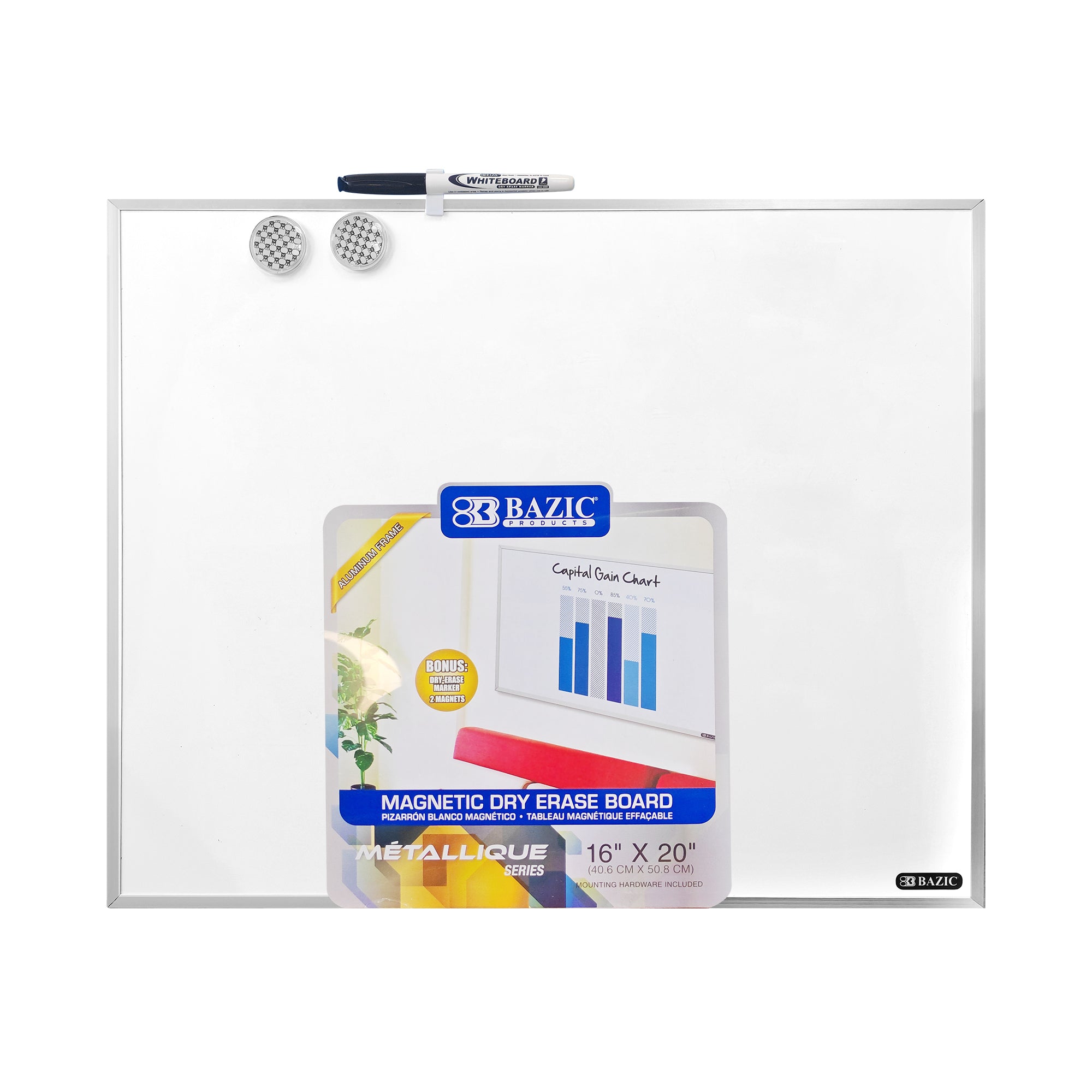 Aluminium Framed Magnetic Dry Erase Board 16&quot; X 20&quot;