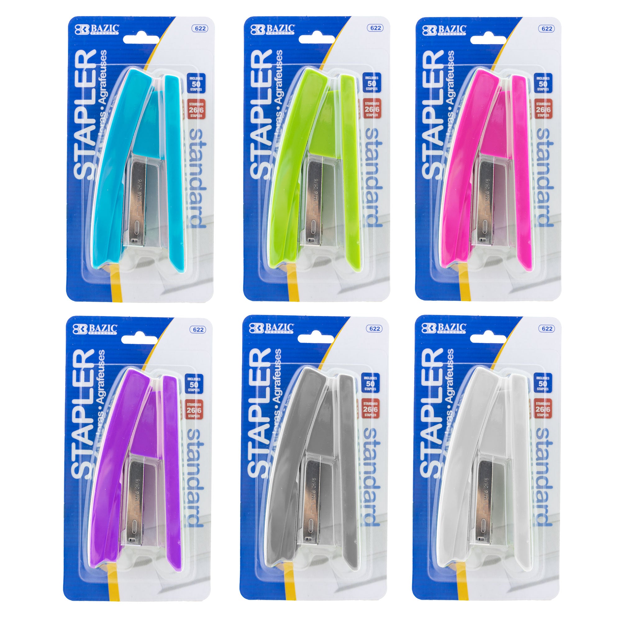 Standard Stapler Bright Color (26/6)