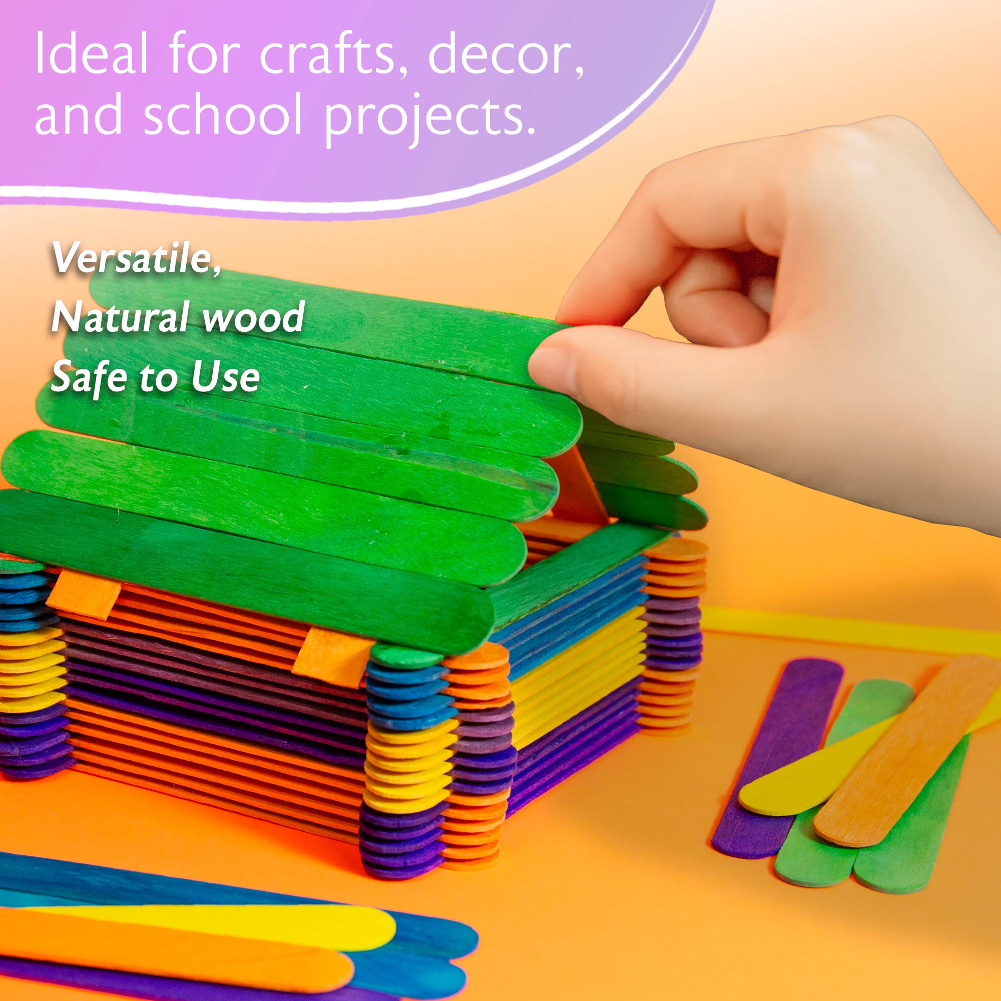 Jumbo Colored Craft Stick (50/Pack)