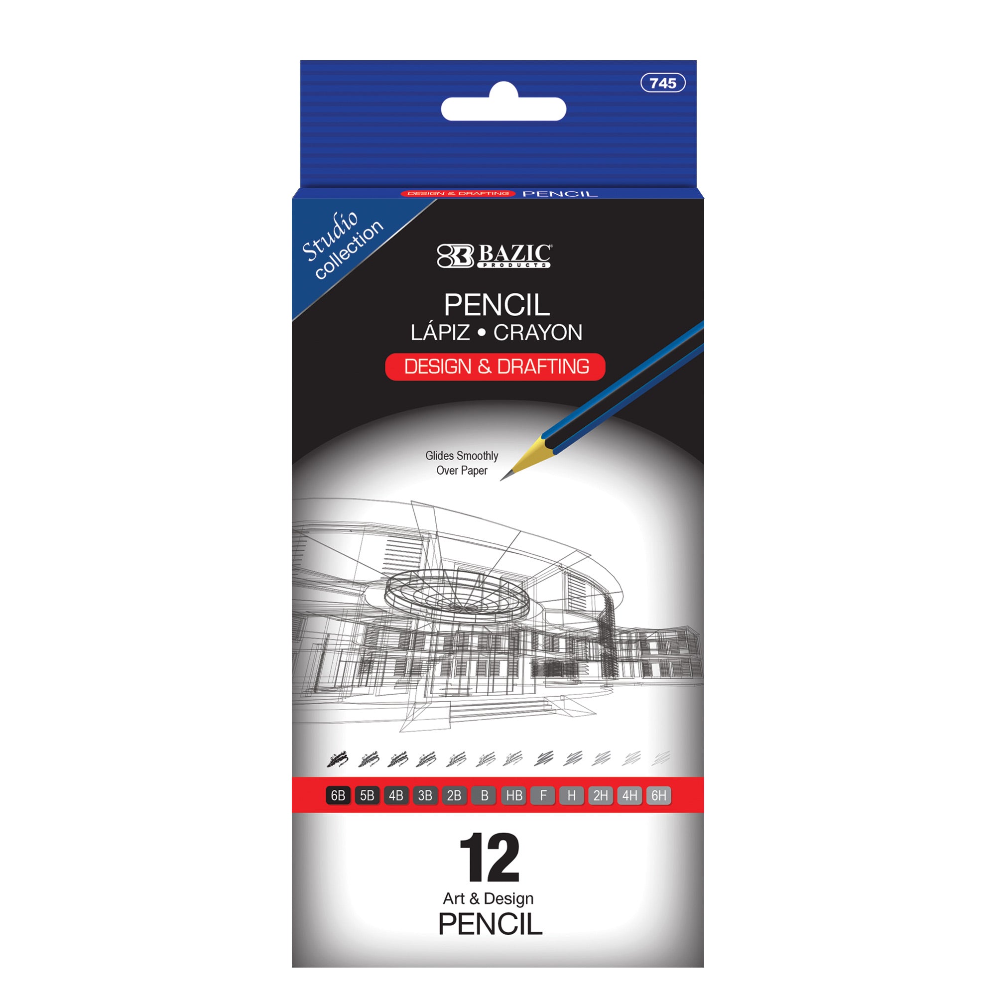 Sketching Pencil Set Design &amp; Drafting (12 Assortment)
