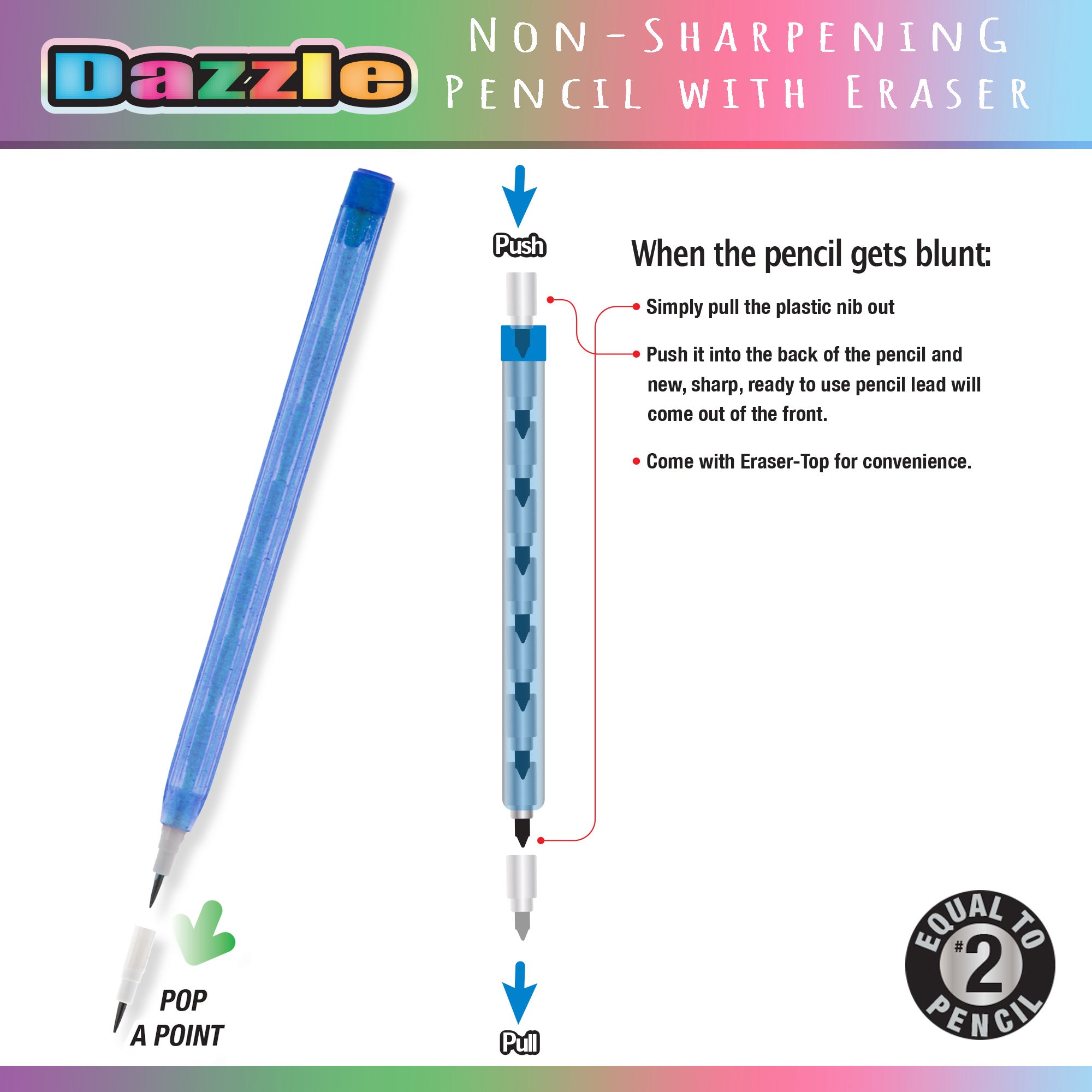 Multi-Point Pencil Dazzle (8/Pack)