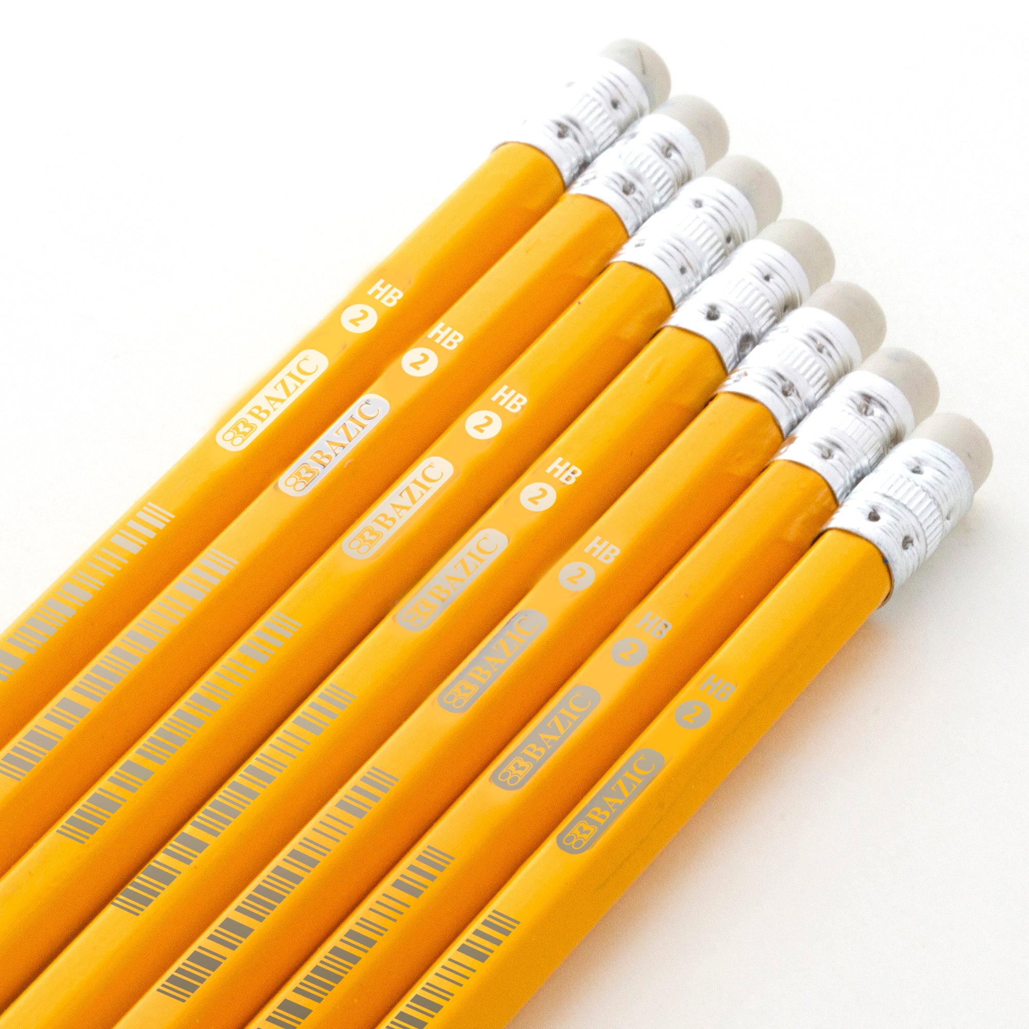 BAZIC Yellow Pencil #2 Premium Pre-Sharpened (12/Pack
