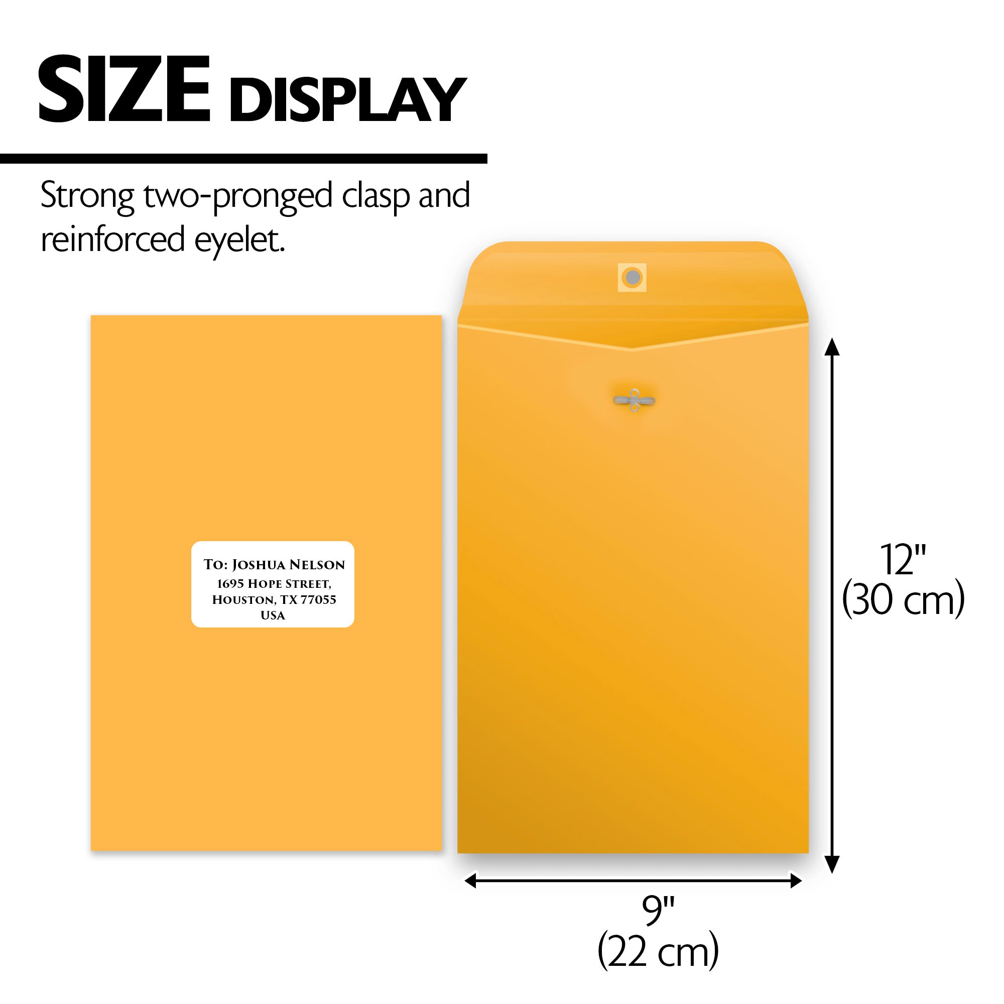 Clasp Envelope 9&quot; X 12&quot; (100/Pack)