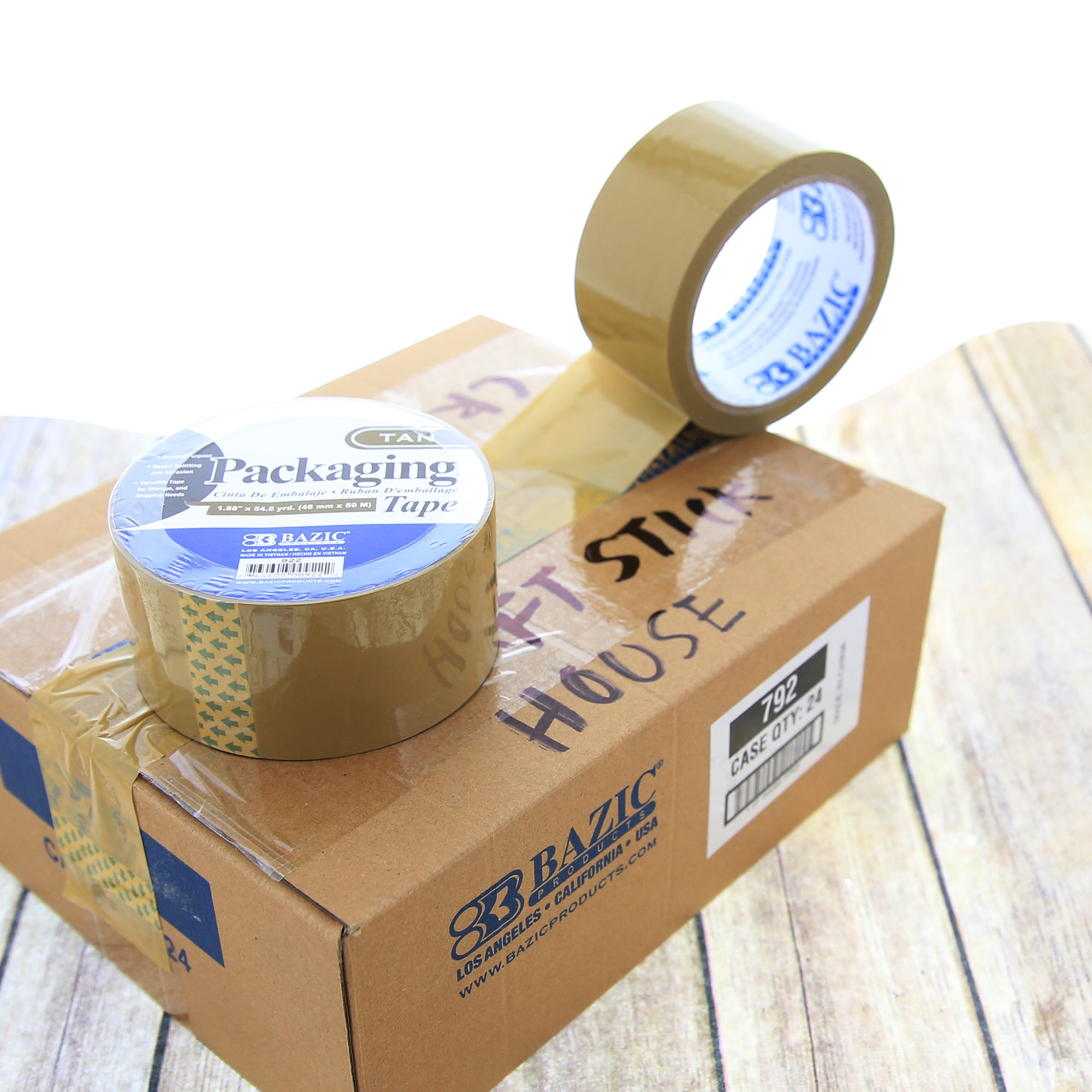 Tan Packing Tape 1.88&quot; X 54.6 Yards