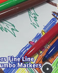 Washable Markers Broad Line Jumbo 10 Colors