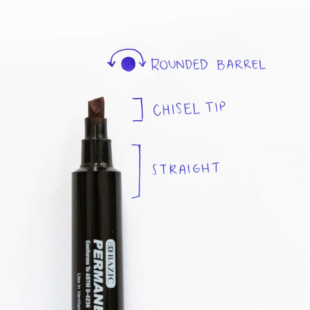 Chisel Tip Jumbo Assorted Color Permanent Marker (3/Pack)