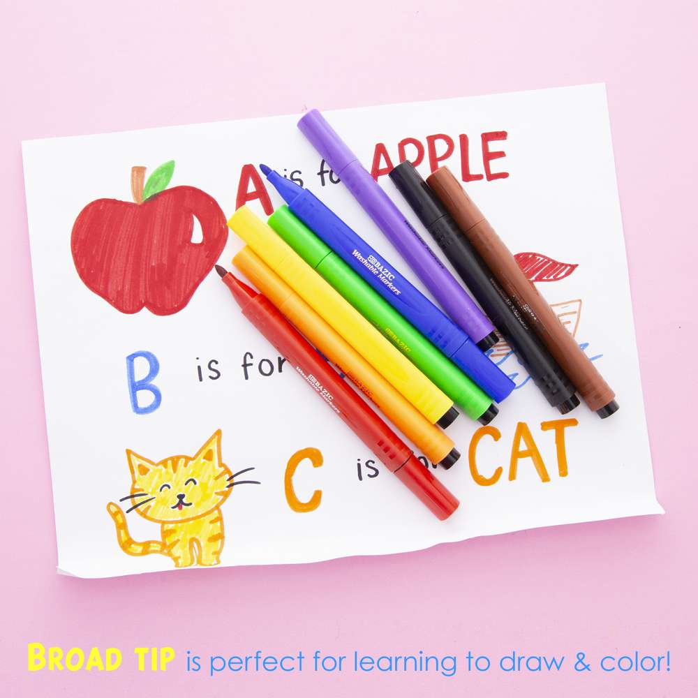 Washable Markers Broad Line Jumbo Triangle 8 Color