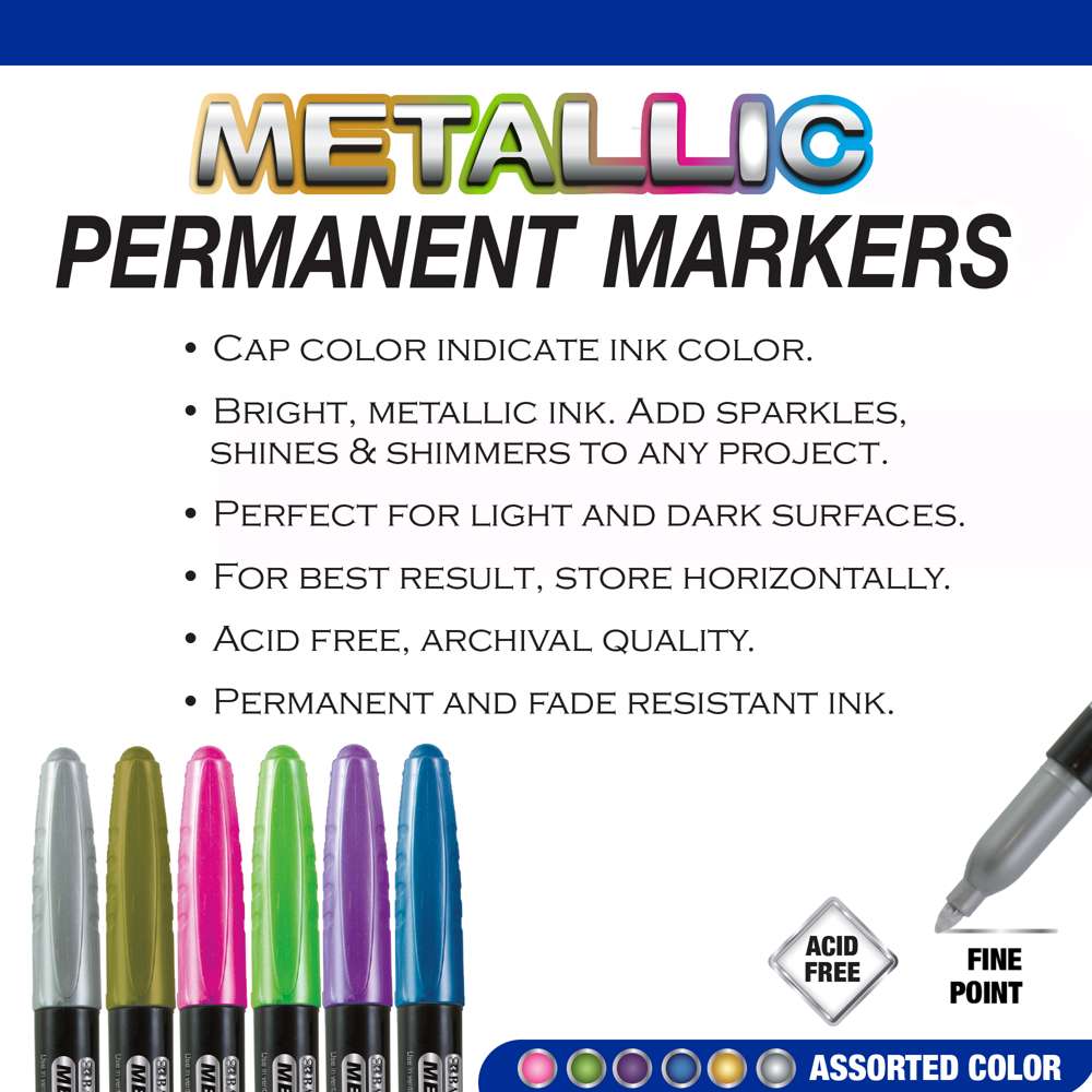 6 Metallic Markers