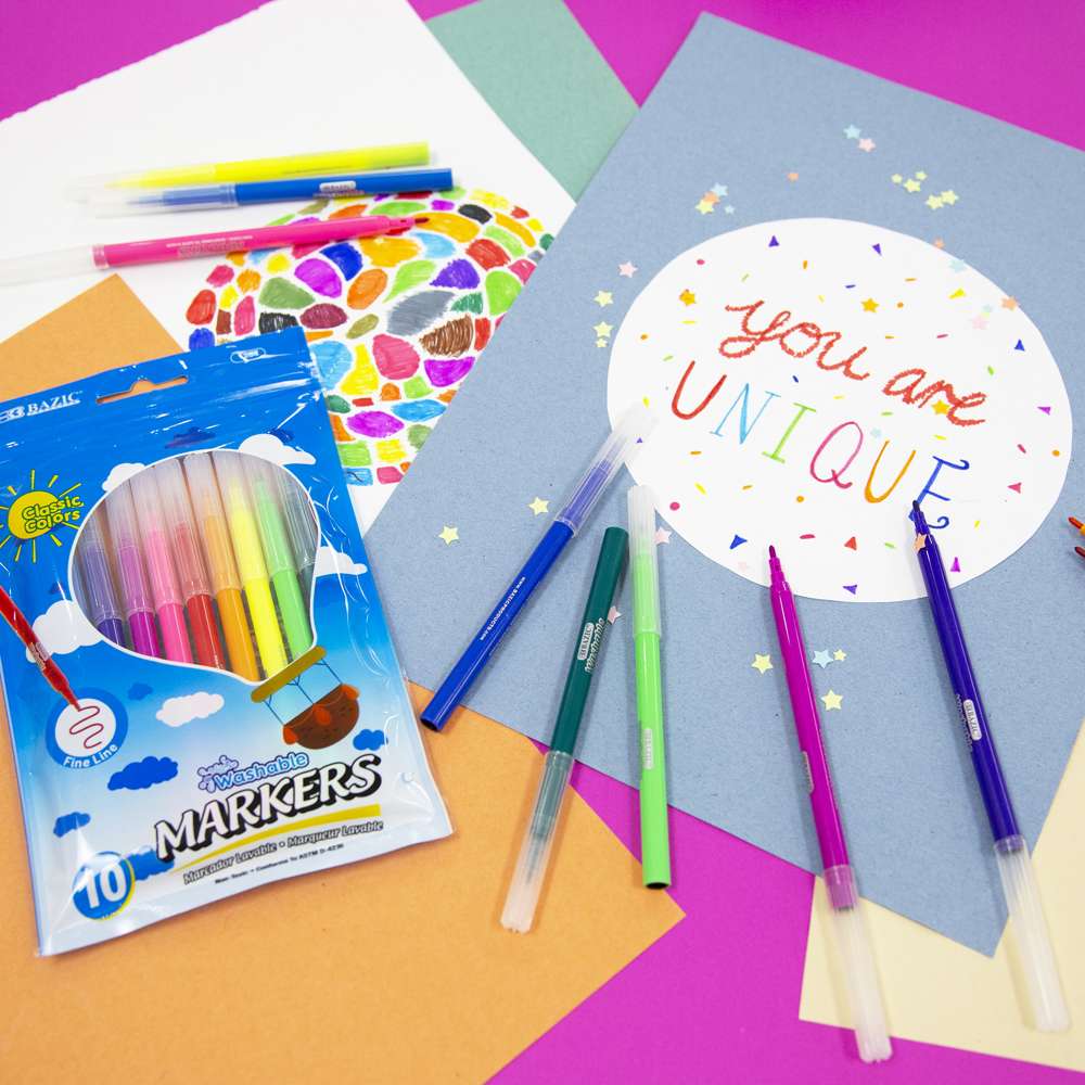 Fine Line 10 Colors Washable Markers