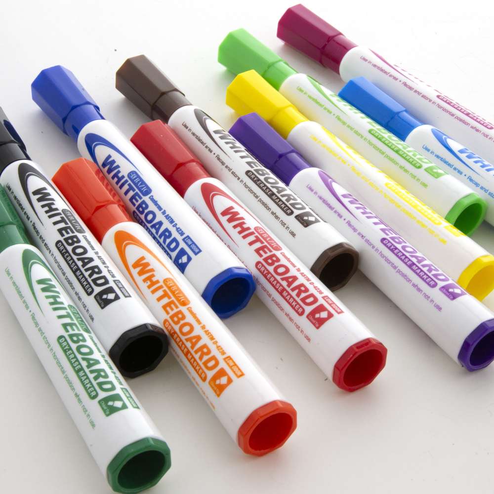 Chisel Tip Bright Color Dry-Erase Markers (12/Pack)