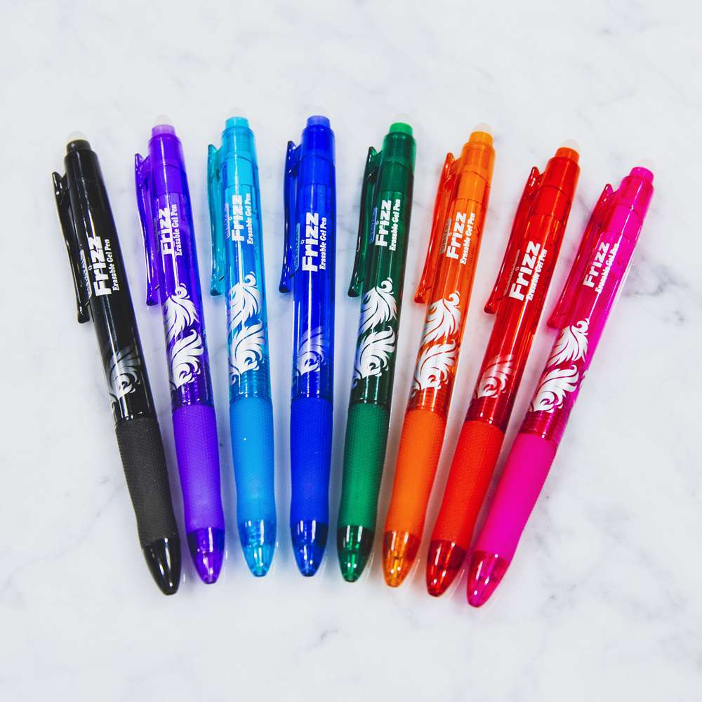 Frizz Fashion Color Erasable Gel Retractable Pen with Grip