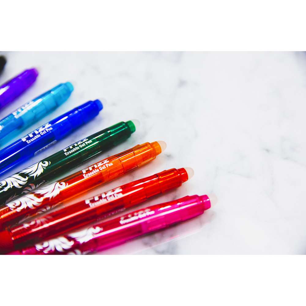 Frizz Fashion Color Erasable Gel Retractable Pen with Grip
