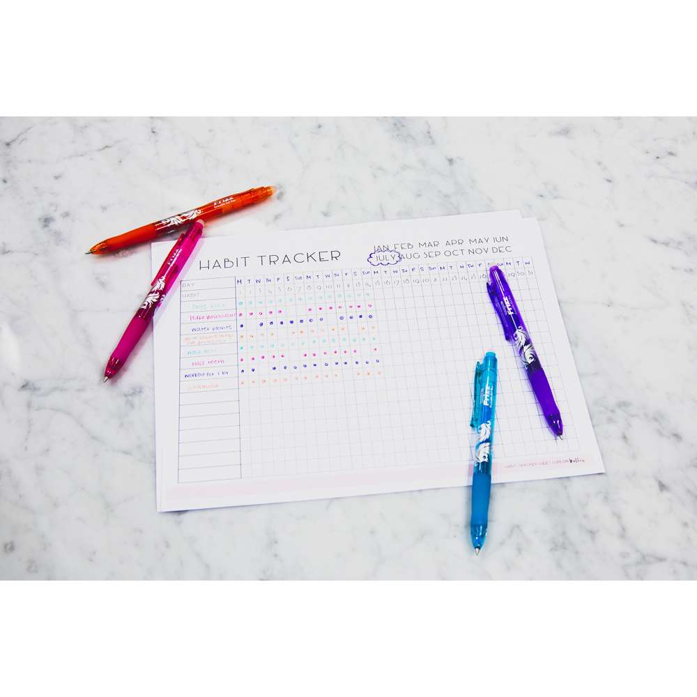 Frizz Fashion Color Erasable Gel Retractable Pen with Grip