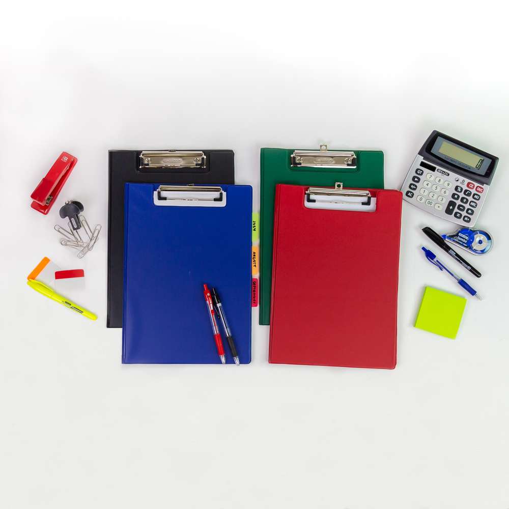 PVC Clipboard A4 Size Folder w/ Low Profile Clip