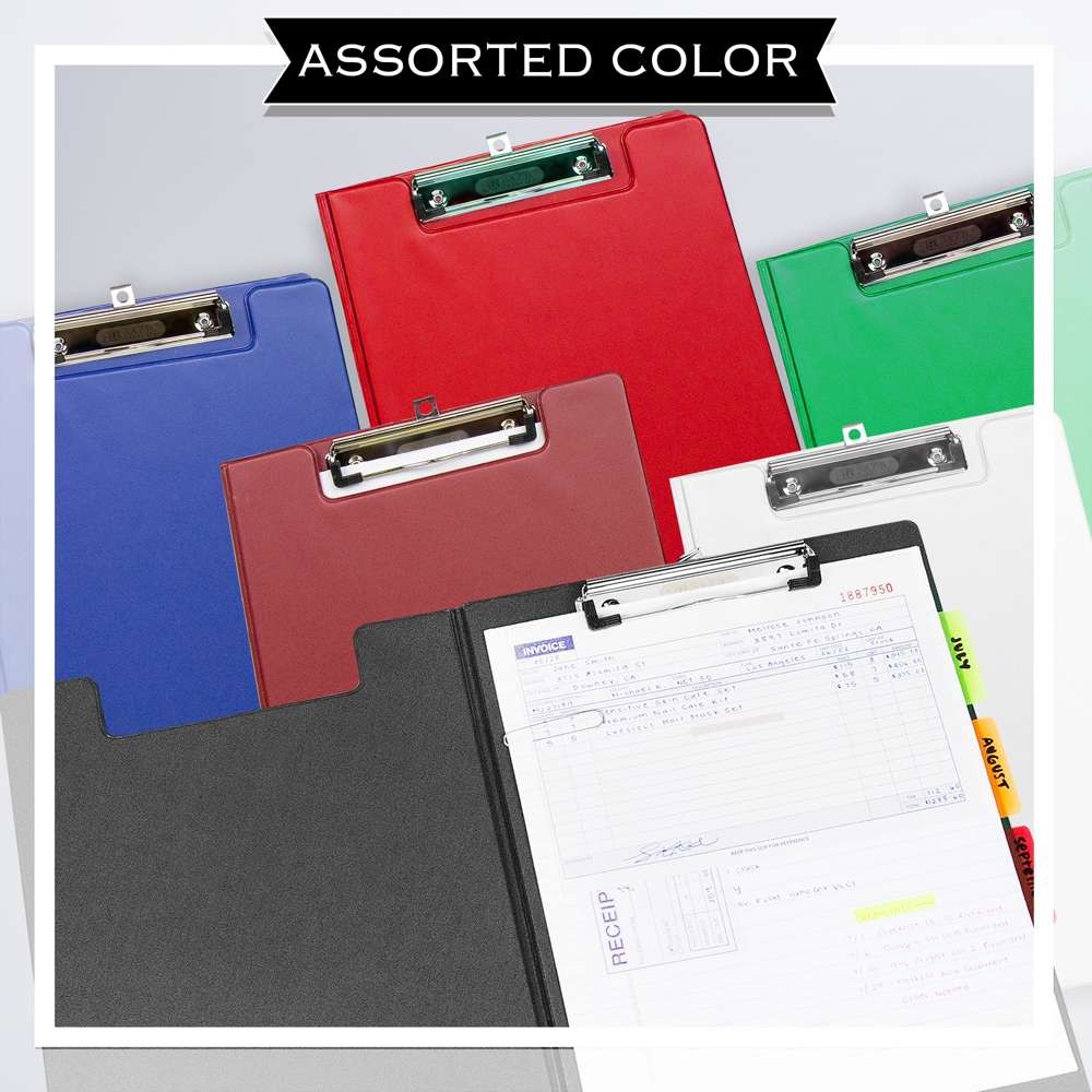 PVC Clipboard A4 Size Folder w/ Low Profile Clip