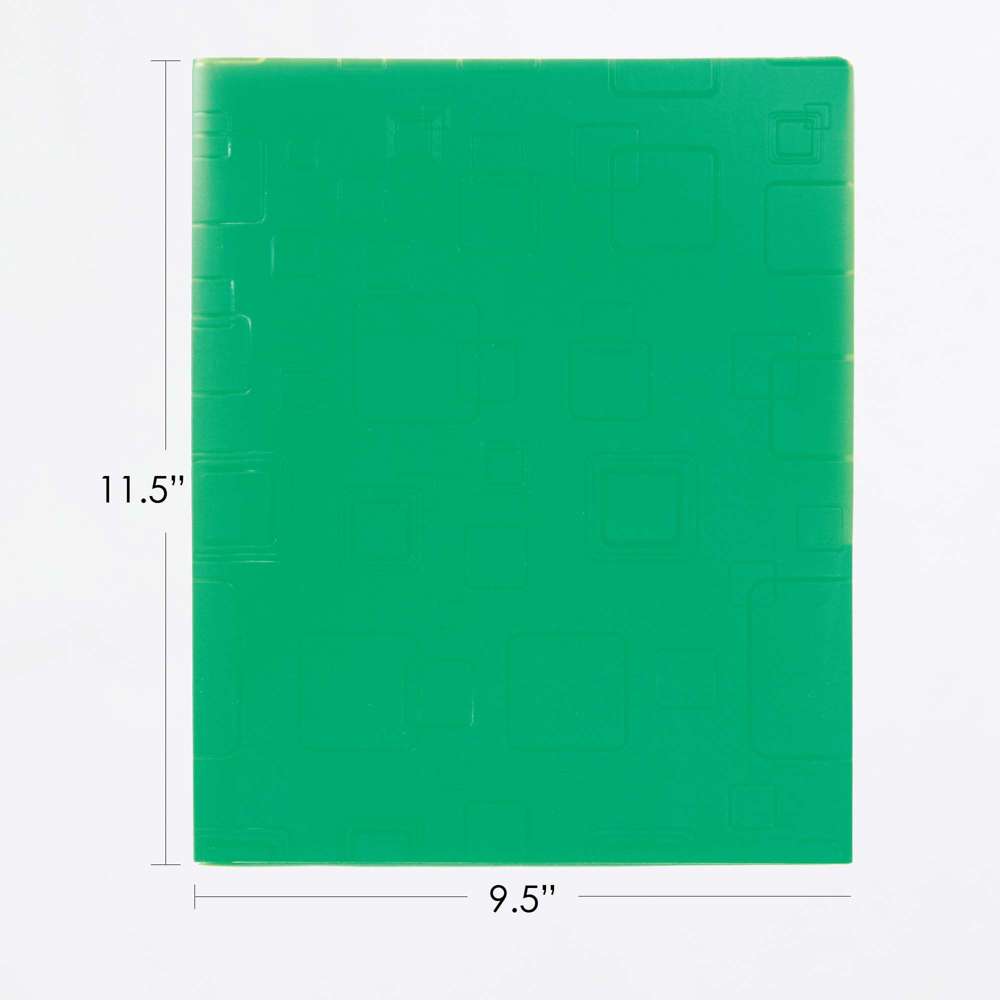 Poly 2-Pockets Portfolio - Cubic Embossed