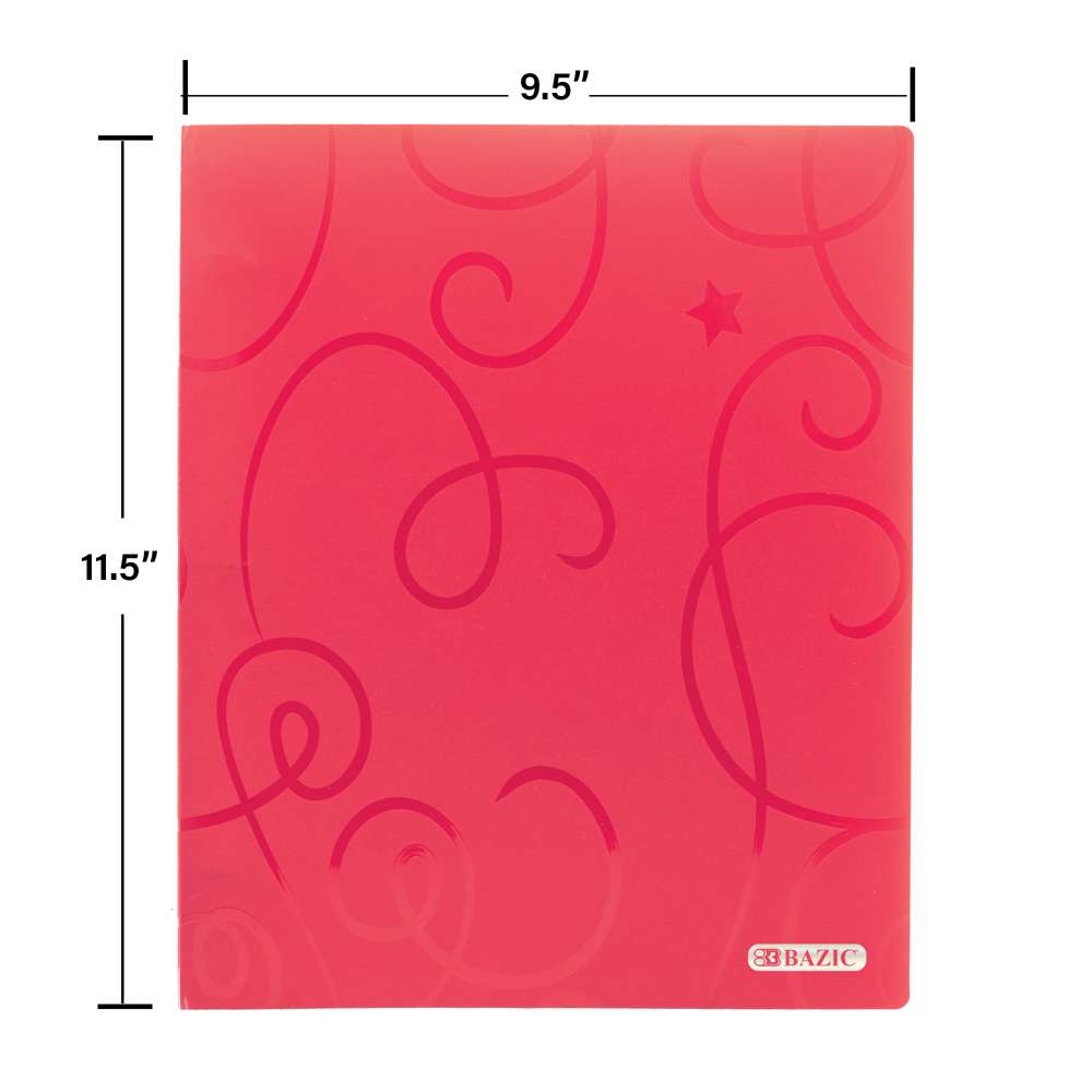 Poly 2-Pockets Portfolio - Swirl Embossed