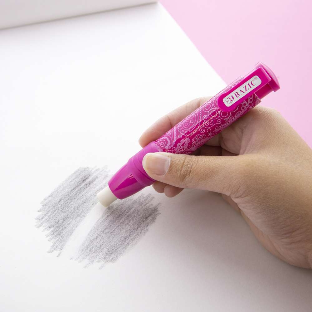 Retractable Paisley Stick Erasers (2/Pack)
