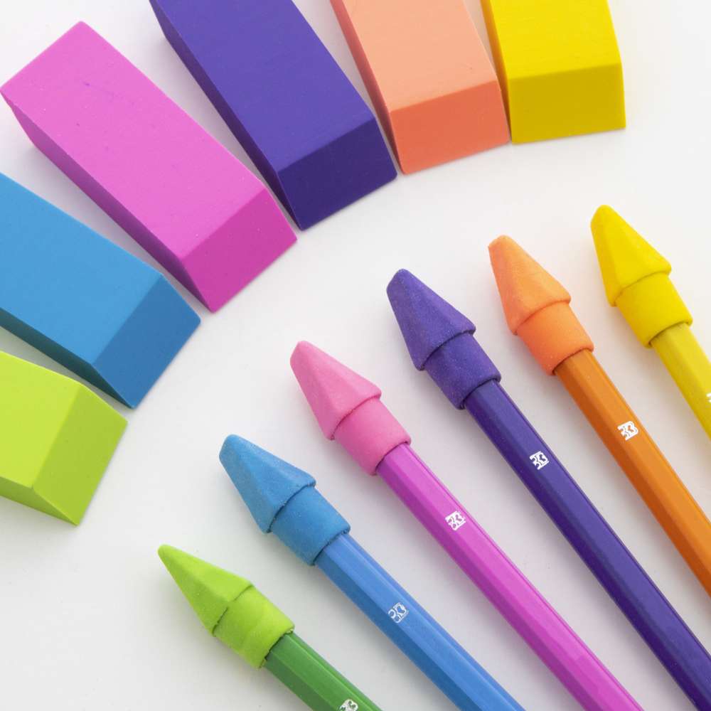 Neon Eraser Sets (12/Pack)