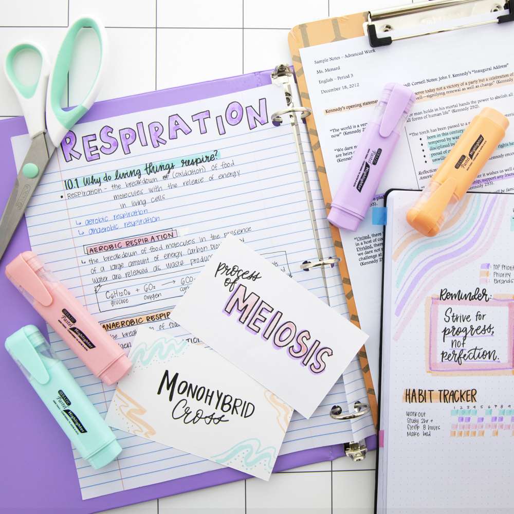 Pastel Highlighters w/ Pocket Clip (3/Pack)