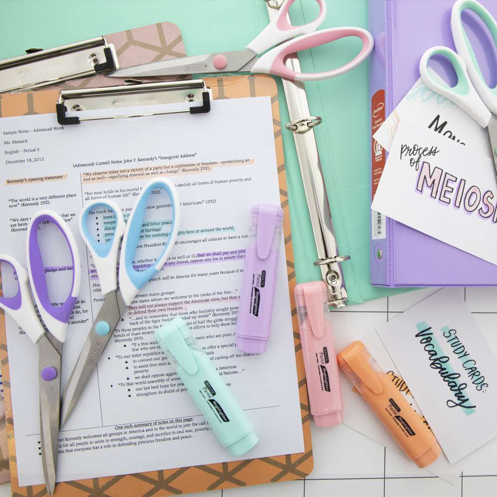 Pastel Highlighters w/ Pocket Clip (3/Pack)