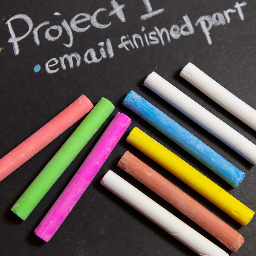 12 Color &amp; 12 White Chalk w/ Eraser Set