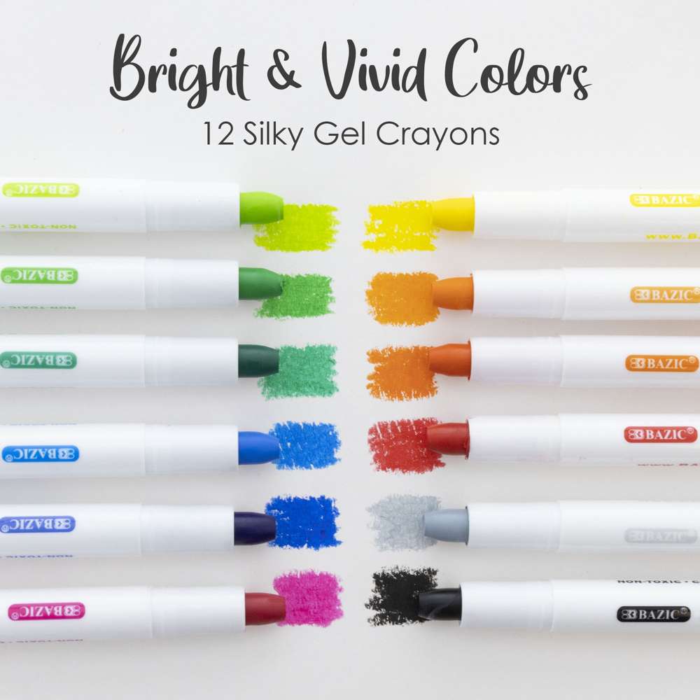 Silky Gel Crayons 12 Color