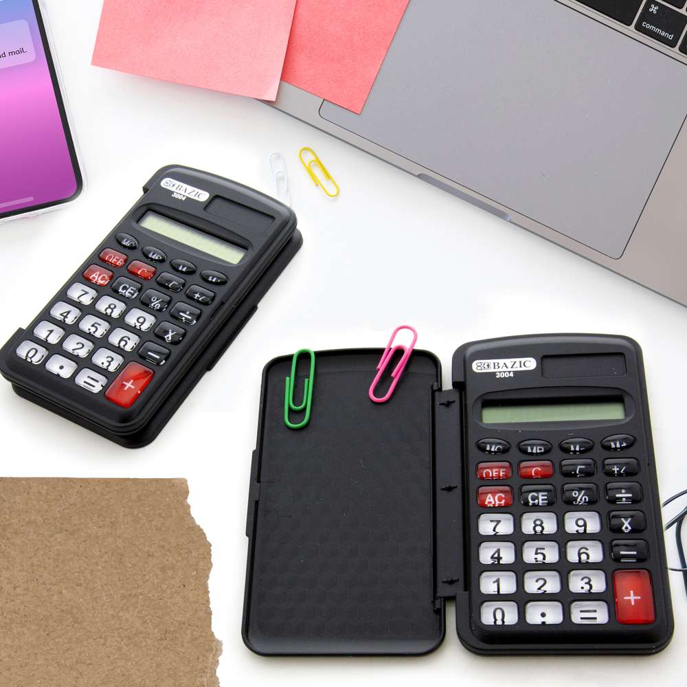 Pocket Size Calculator 8-Digit w/ Flip Cover