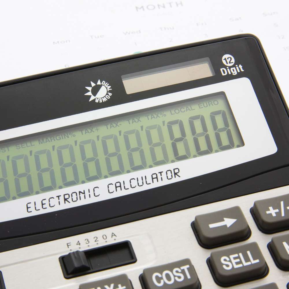 Desktop Calculator 12-Digit w/ Profit Calculation &amp; Tax Functions