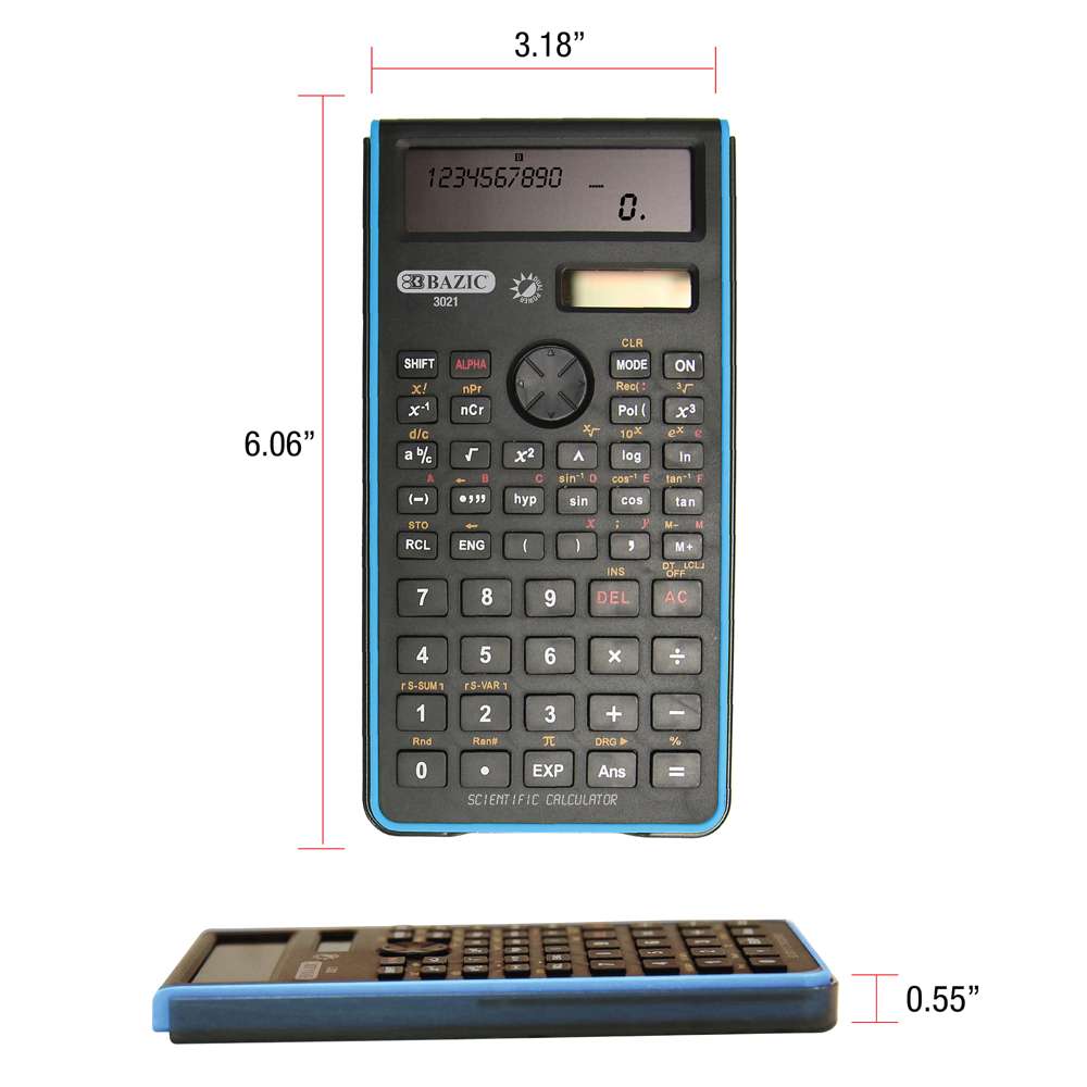 Scientific Calculator 240 Function Fancy color w/ Slide-On Case