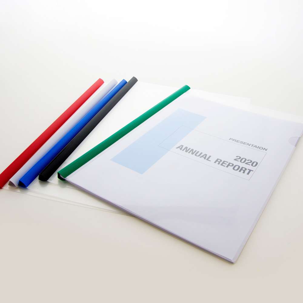 Report Covers Clear Front w/ Sliding Bar (3/Pack)