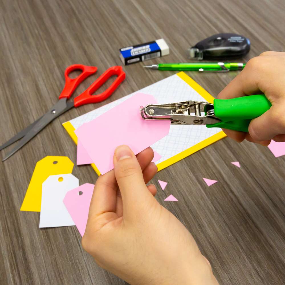 Premium Single Hole Paper Punch w/ Cushion Grip