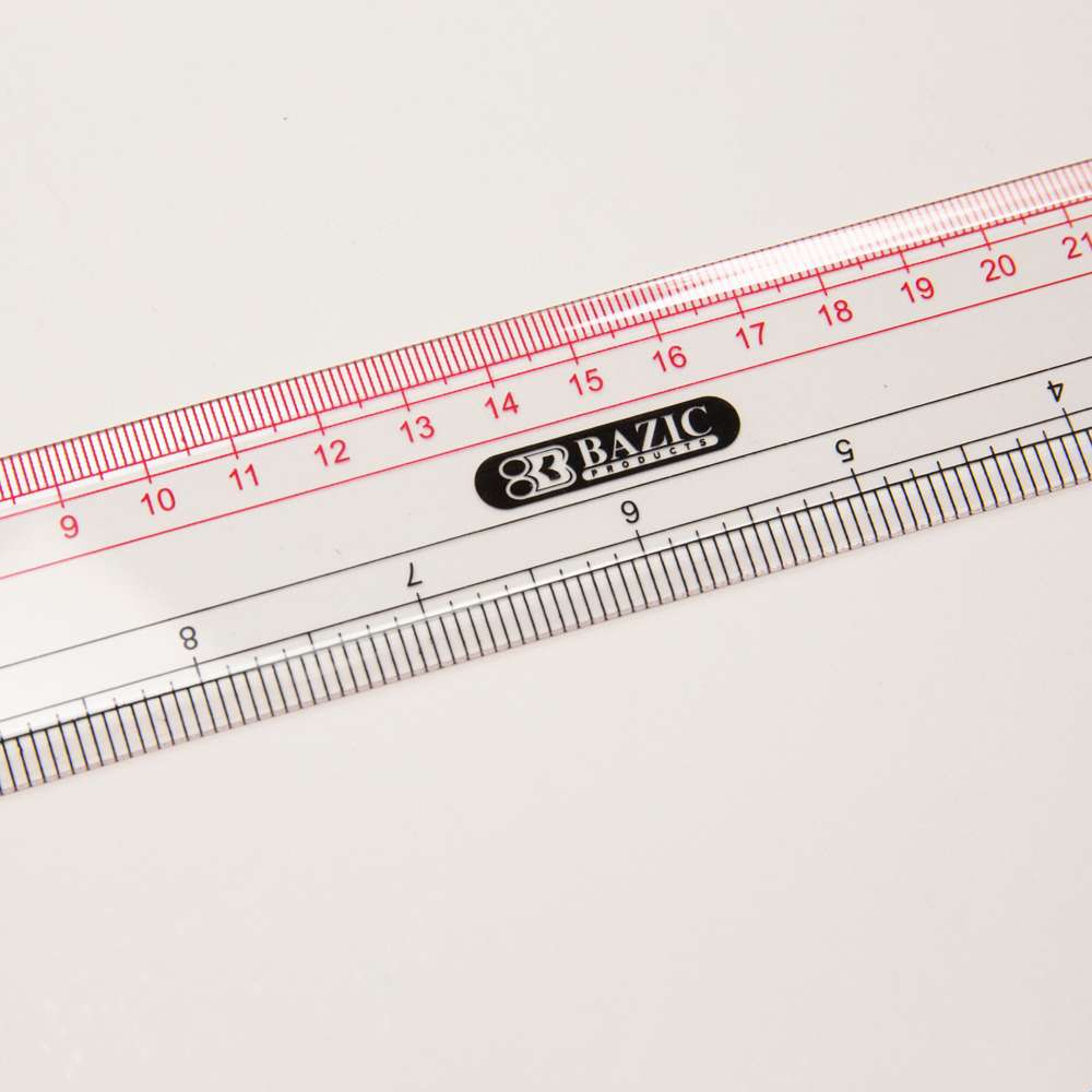 Plastic Ruler Claro Transparent 12&quot; (30cm)