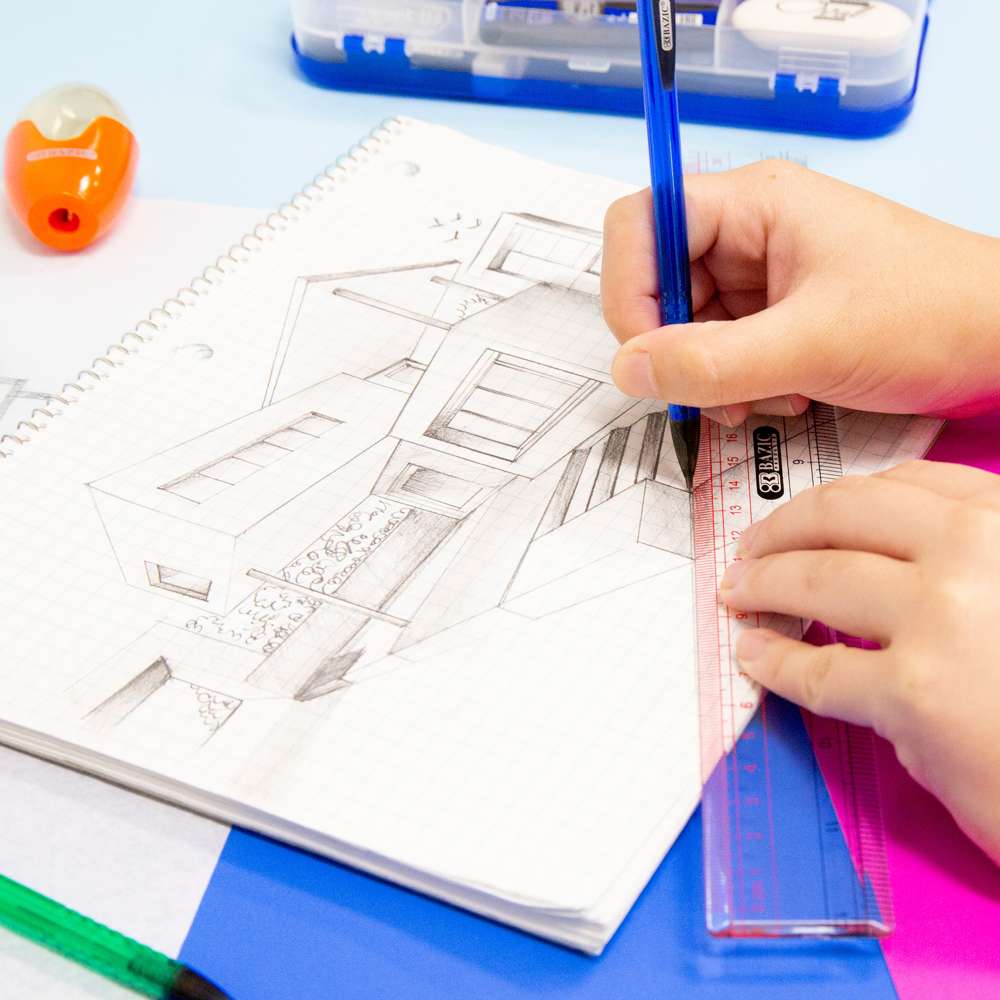 Plastic Ruler Claro Transparent 12&quot; (30cm)