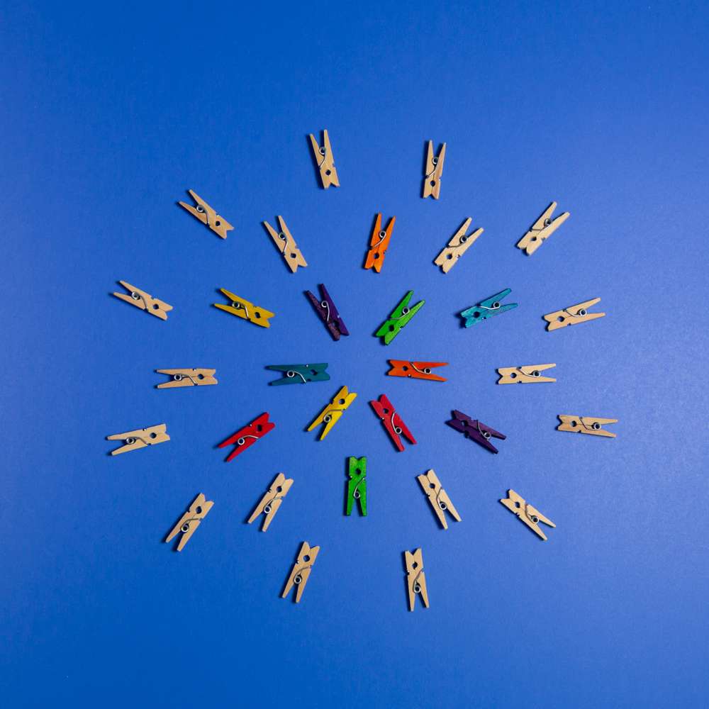Mini Colored Clothes Pin (50/Pack)