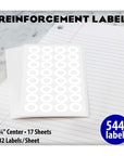 White Label Round Reinforcement (544/Pack)
