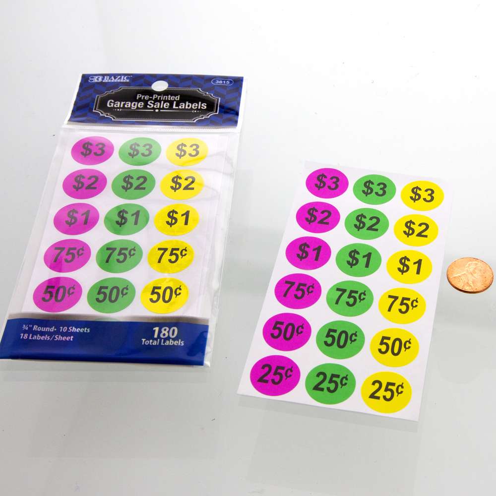 Garage Sale Label (180/Pack)