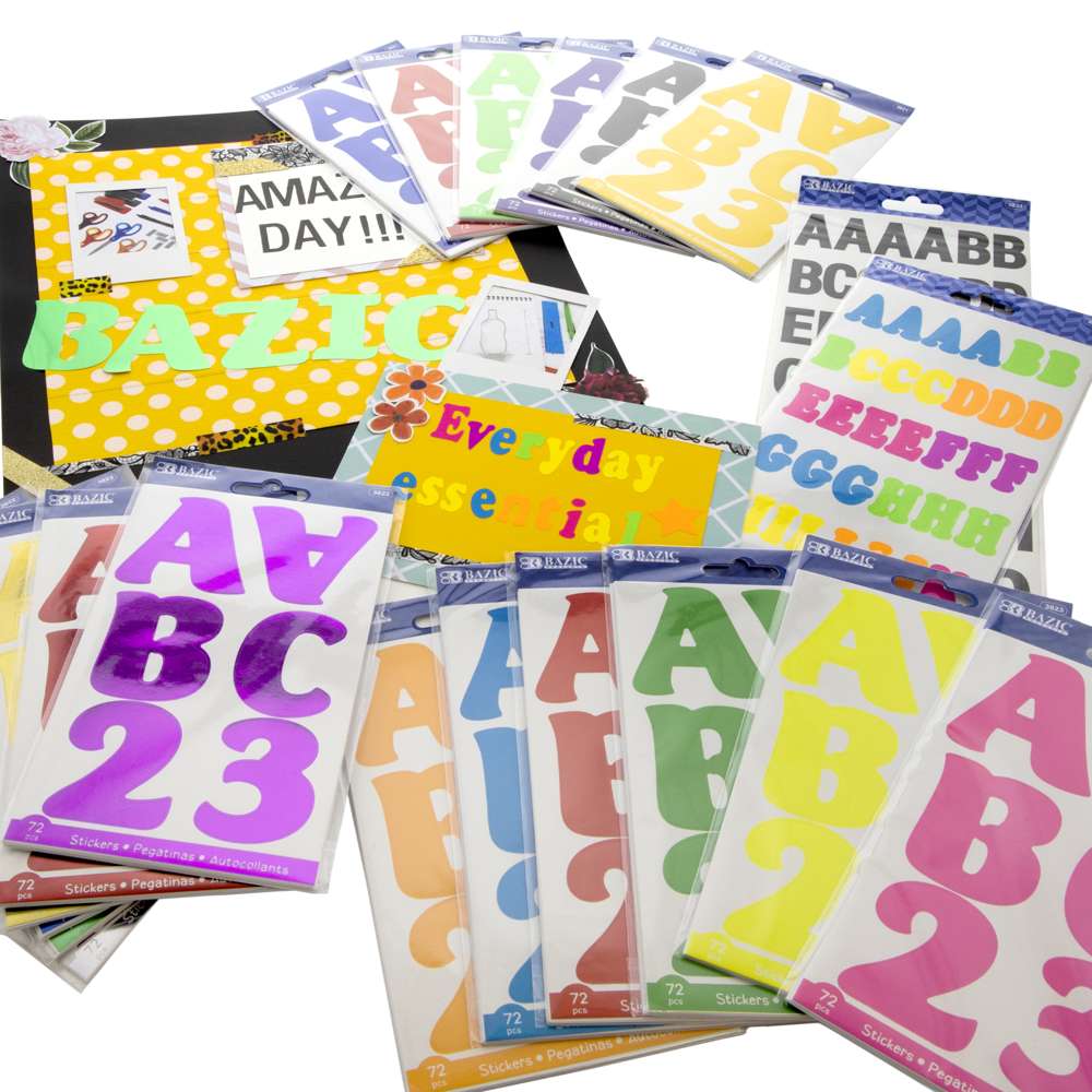 Alphabet &amp; Number 2&quot; Metallic Color (10 SHEETS)
