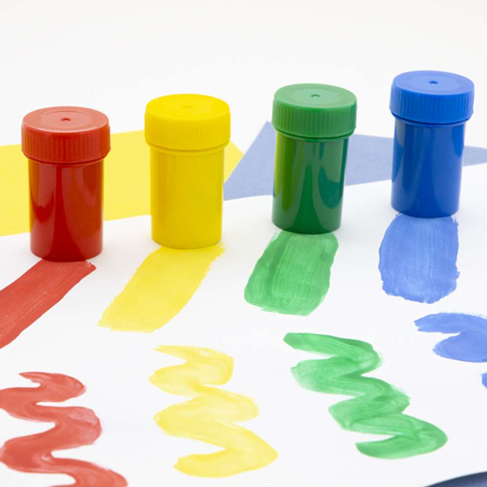 Poster Paint Washable w/ Brush 6 Color 0.75 Oz (22.2 mL)