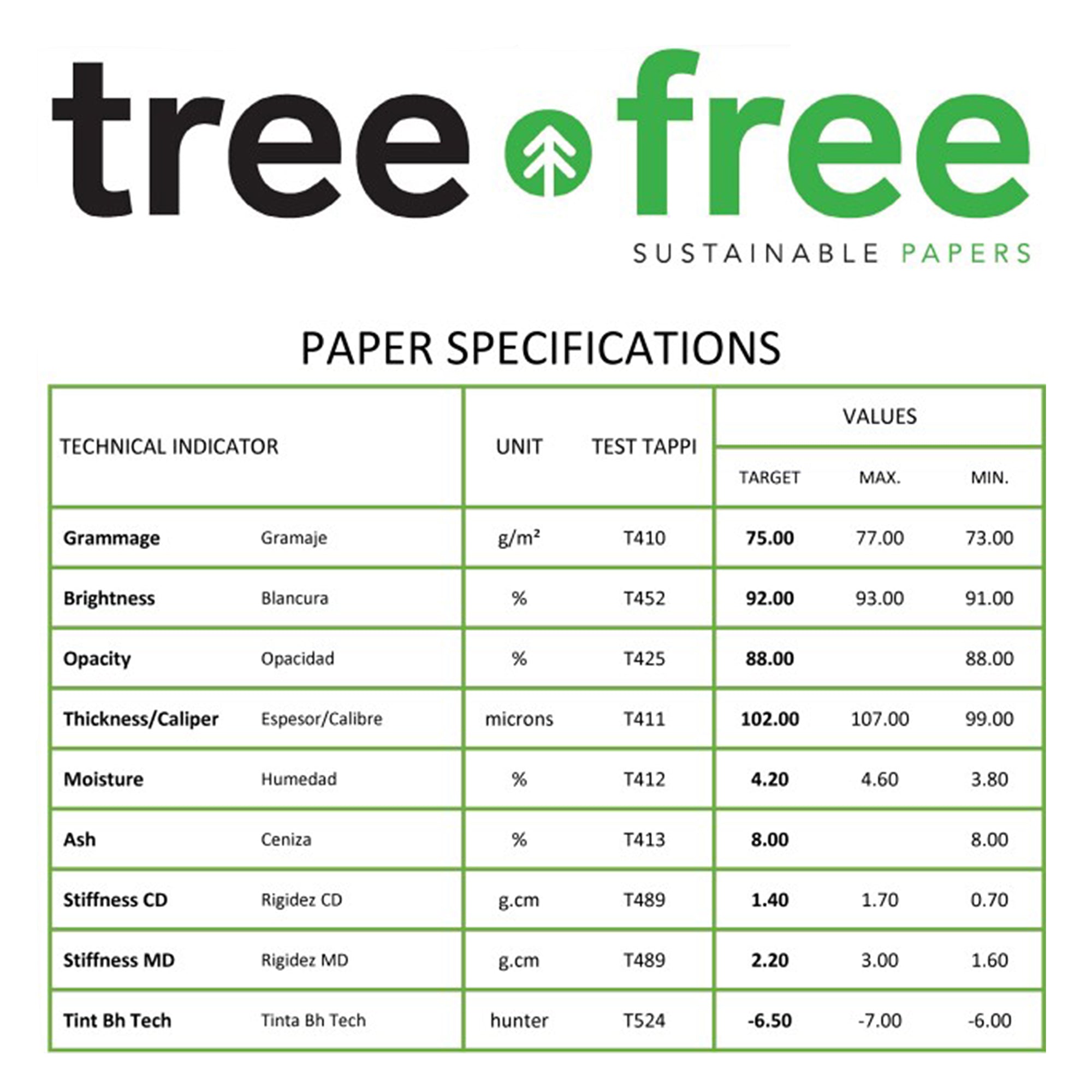 TREE FREE (92) 8.5&quot; X 11&quot; White Copy Paper (500 Sheets/Ream)
