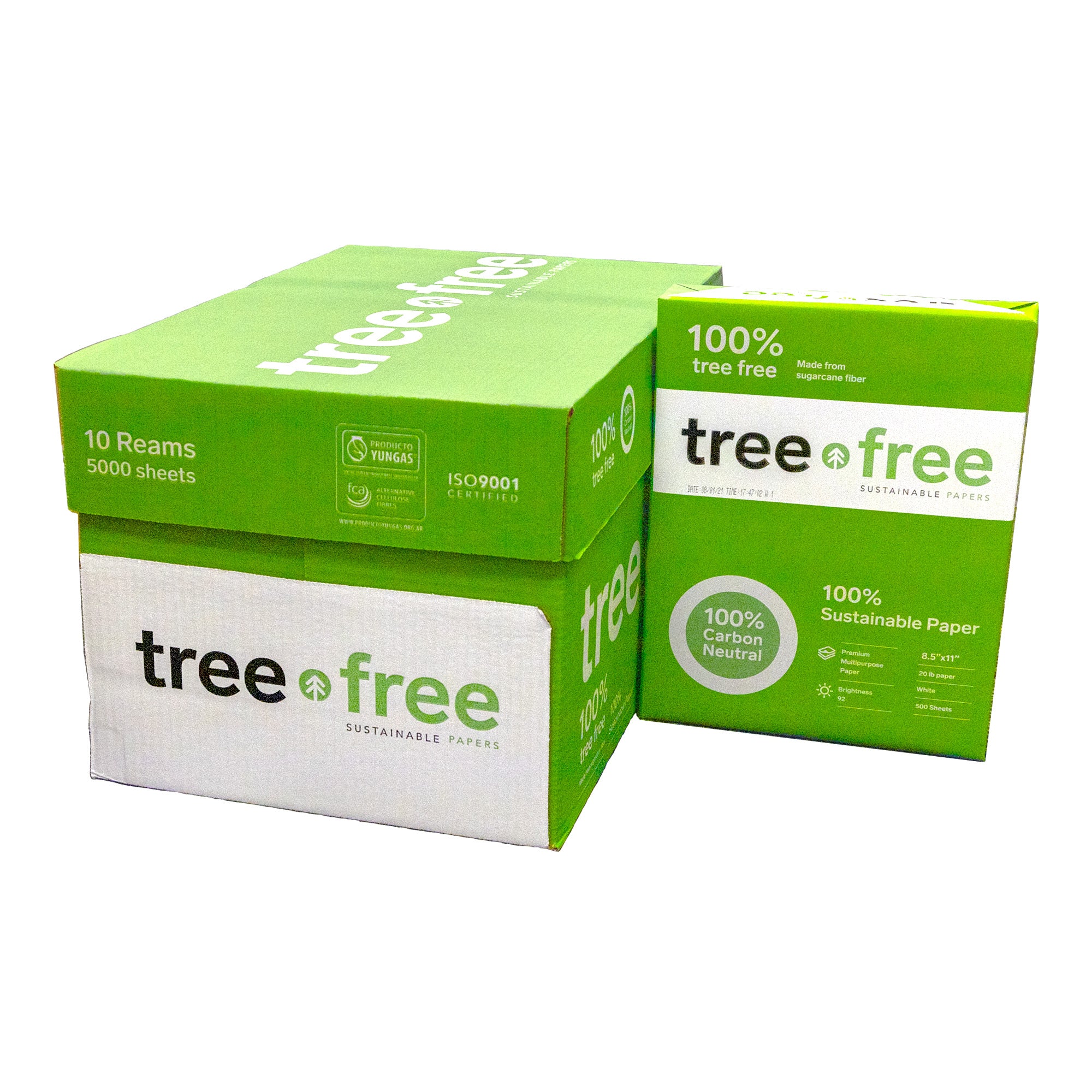 TREE FREE (92) 8.5&quot; X 11&quot; White Copy Paper (500 Sheets/Ream)