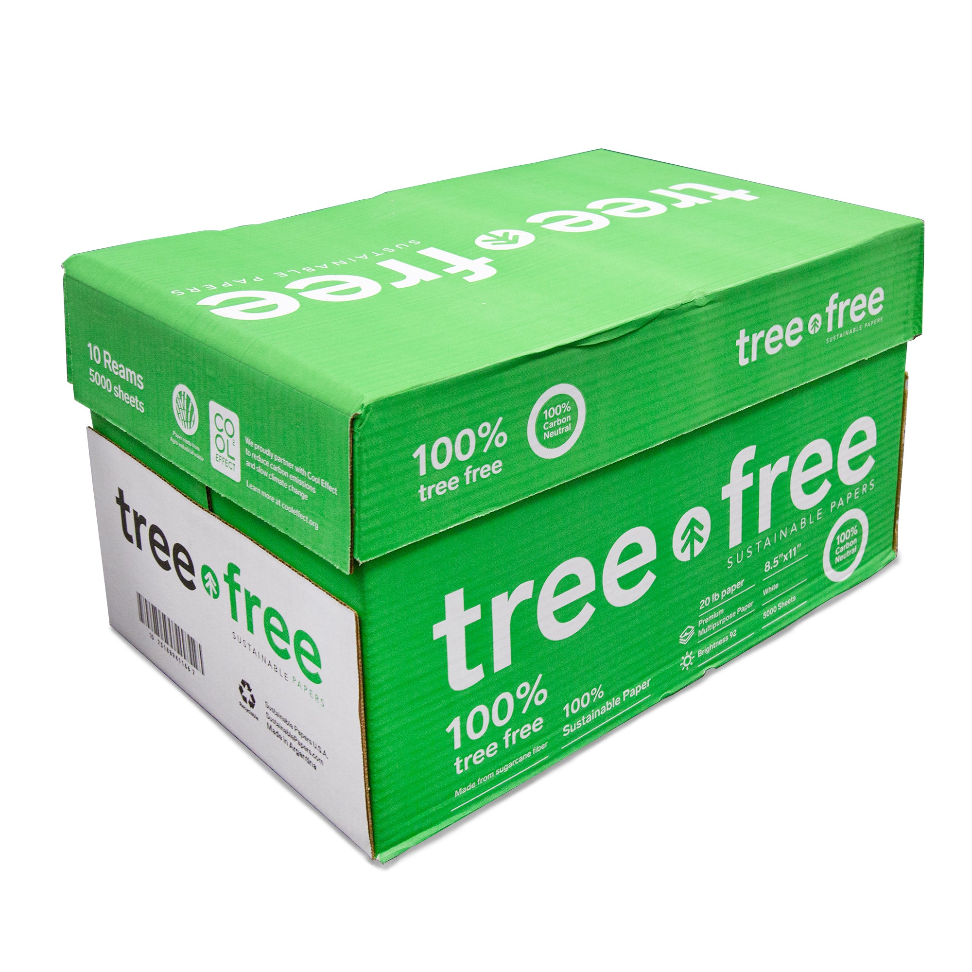 TREE FREE (92) 8.5&quot; X 11&quot; White Copy Paper (500 Sheets/Ream)