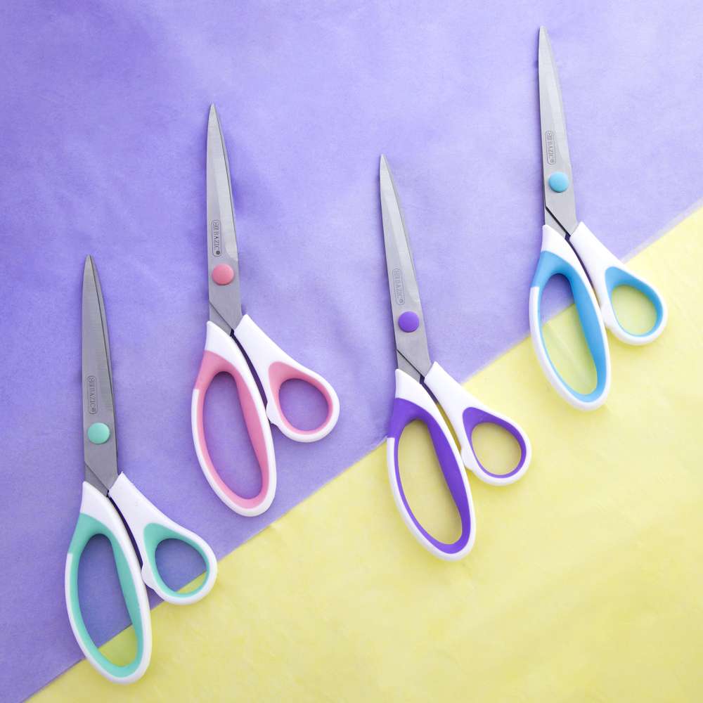 Office Scissors 8&quot; Pastel Soft Grip Multipurpose