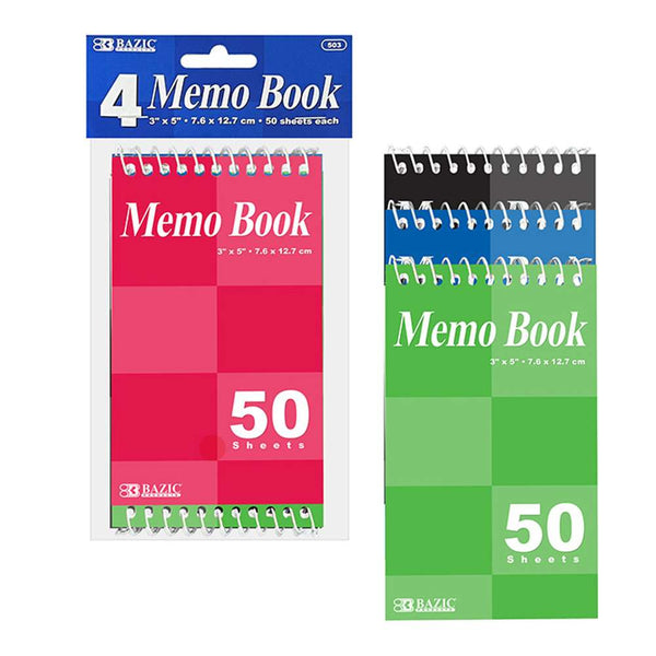 BAZIC Memo Books Top Bound Spiral 3