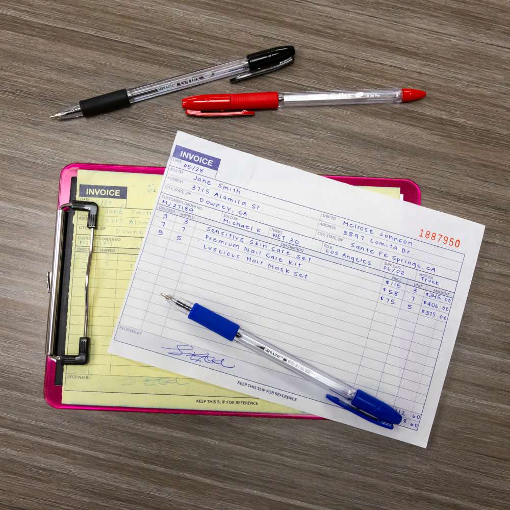 Invoice Book 2-Part Carbonless 5 9/16&quot; x 8 7/16&quot; (50 Sets)
