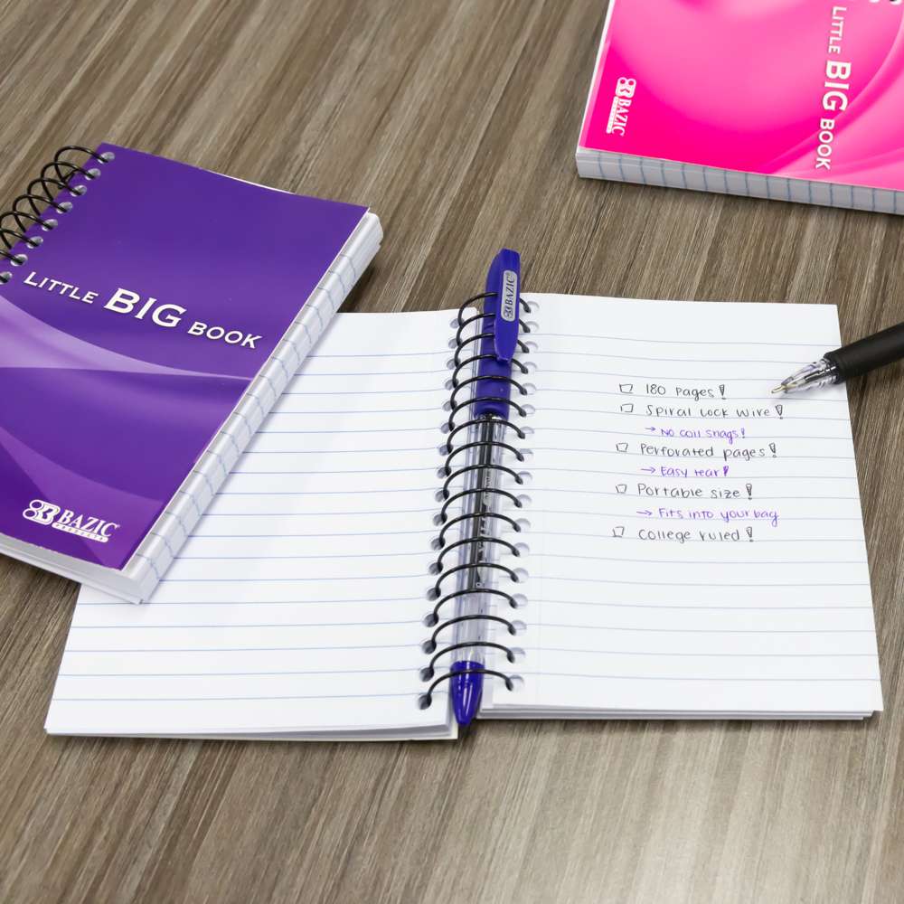 Spiral Fat Book 4&quot; X 5.5&quot; 180 Ct.