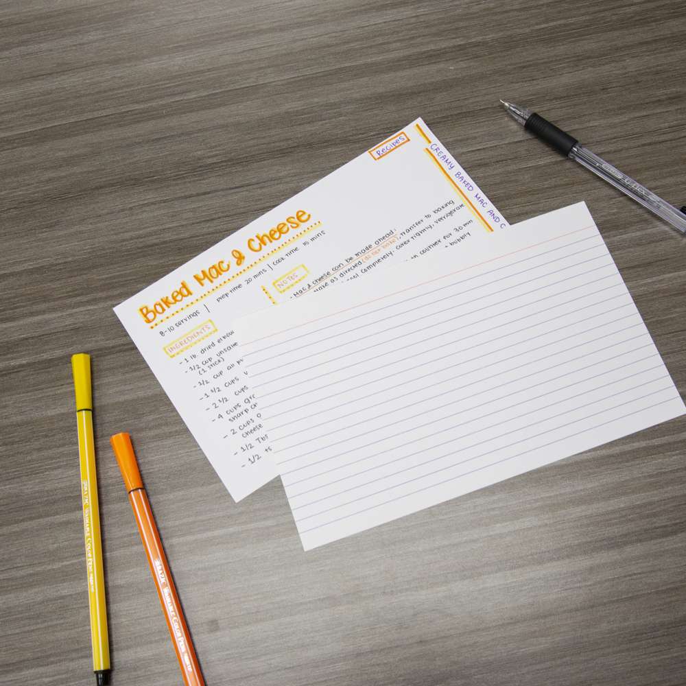 Ruled White Index Card Spiral Bound 3&quot; X 5&quot; 50 Ct.