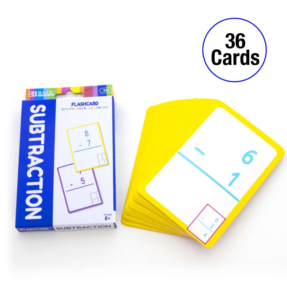 Flash Cards Subtraction (36/Pack)