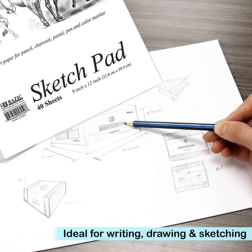Sketch Pad, 9&quot;X 12&quot;(40 Ct.)