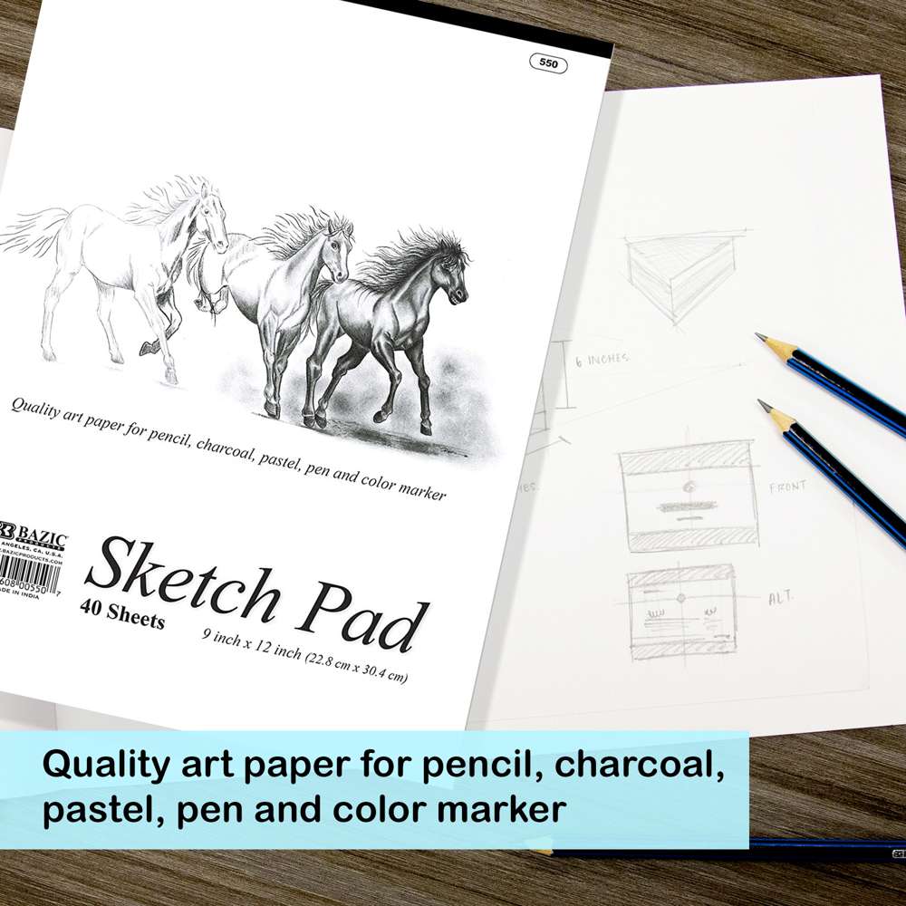 Sketch Pad, 9&quot;X 12&quot;(40 Ct.)